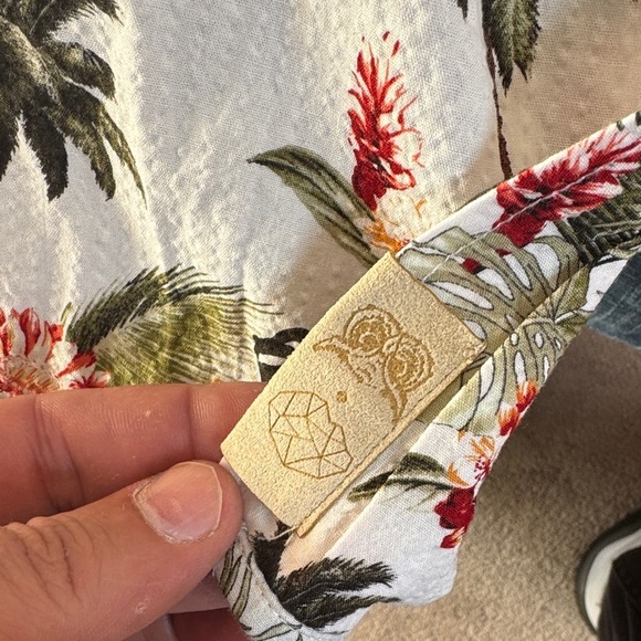 Men's Palm Print Casual Shirt - Picture 3 of 5